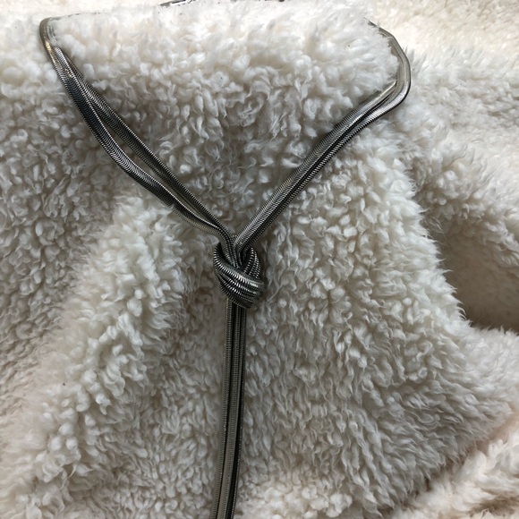 I.N.C. Silver tone multi chain knoty necklace - Picture 2 of 8